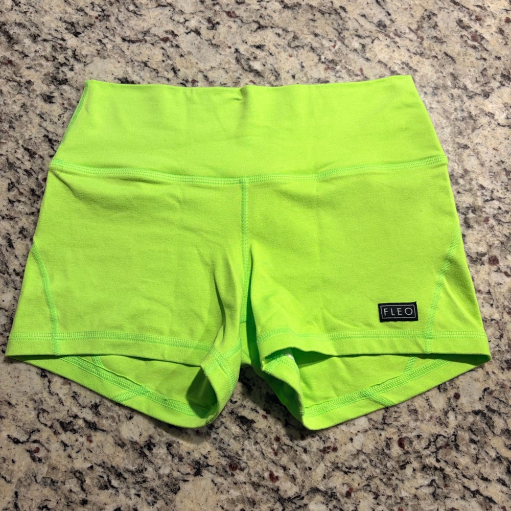 Fleo Lime Green Bike Shorts